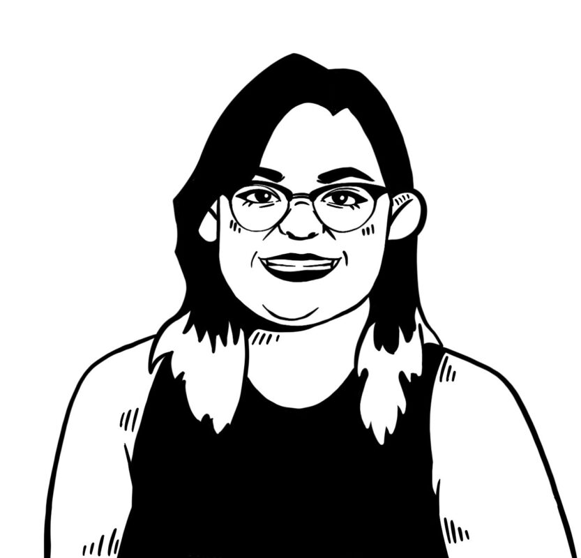 SpeedInterviewer_Carla_Jimenez Headshot of woman taken outside with leaves at theback